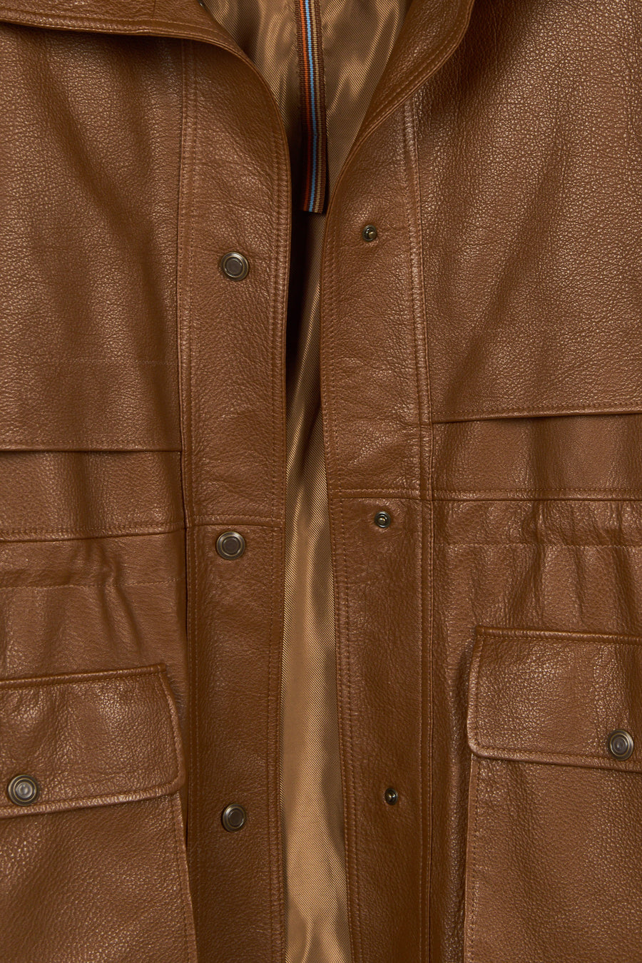Sienna Woman Brown Oversize Leather Coat