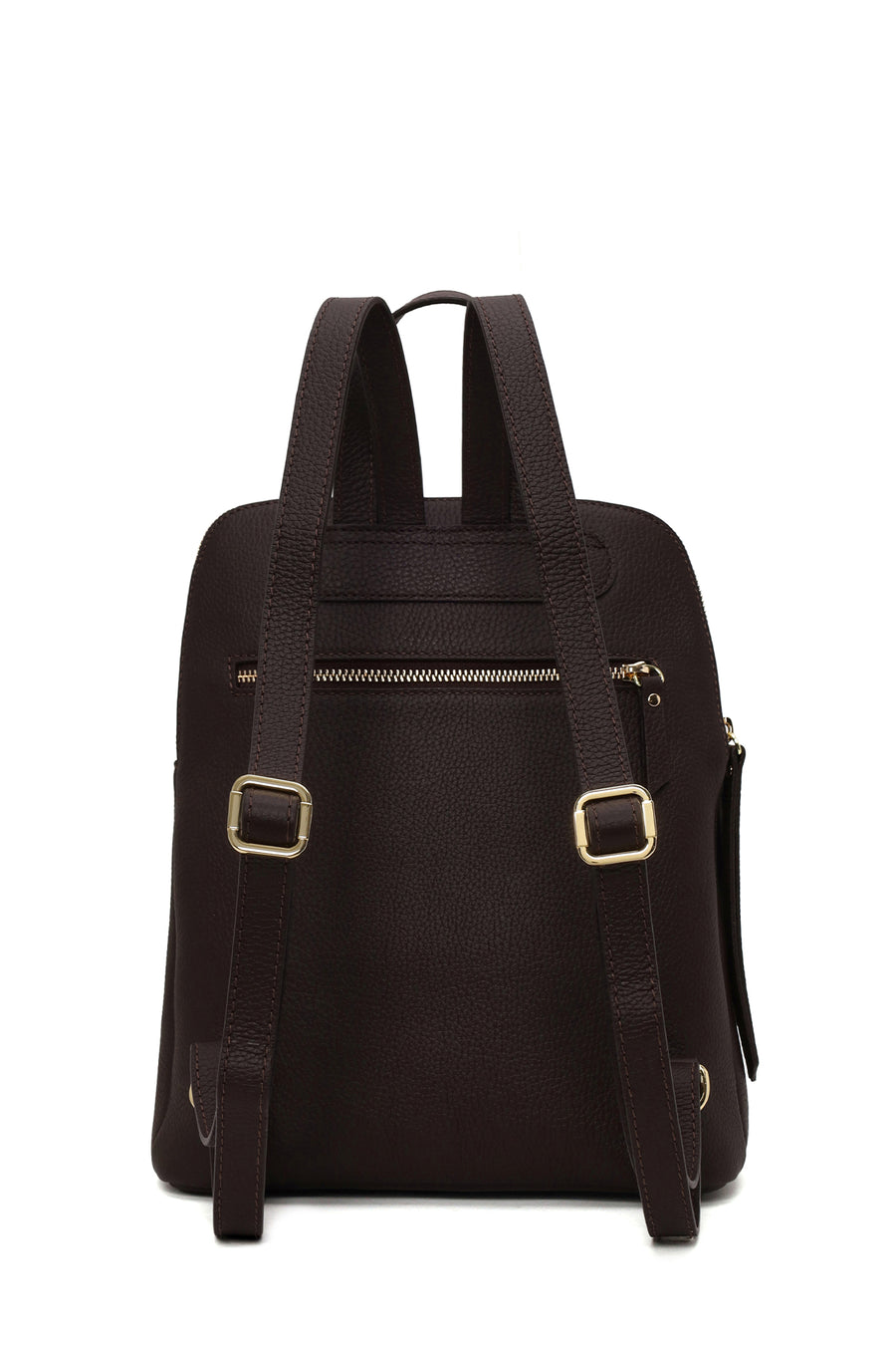 Woman Brown Leather Backpack