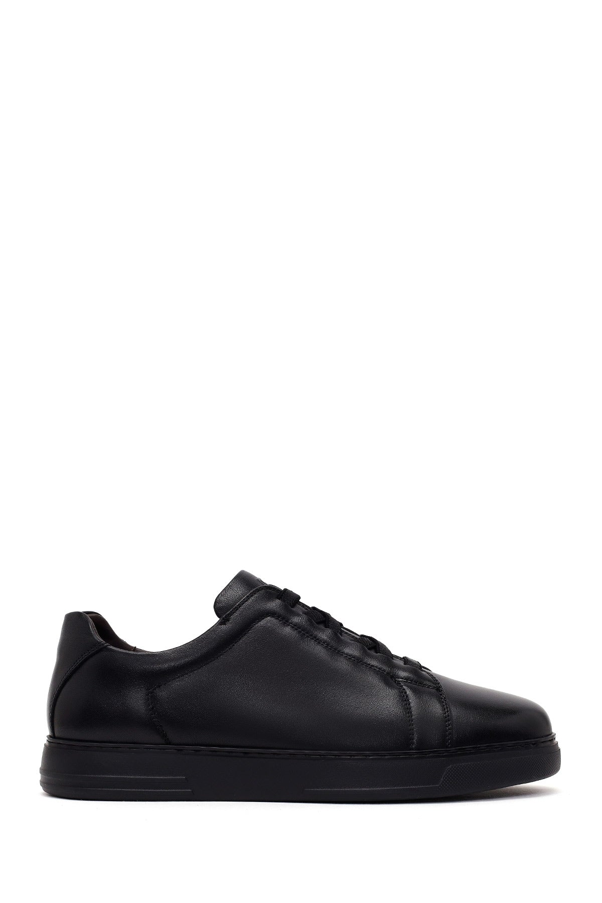 Male Black Lace-Up Leather Sneaker WM680056DV | Derimod