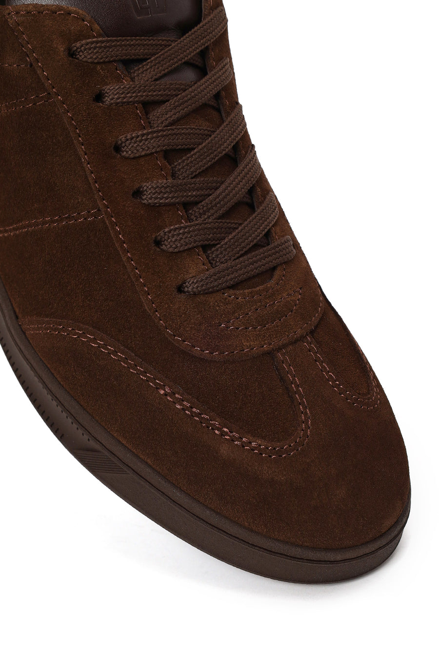 Male Brown Lace-Up Suede Leather Sneaker