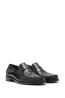 Erkek Siyah Deri Klasik Loafer | Derimod
