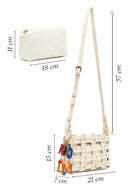Woman Cream Long Strap Knit Crossbody Bag | Derimod