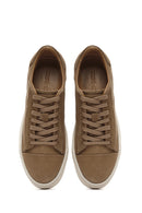 Erkek Bej Bağcıklı Nubuk Deri Sneaker | Derimod