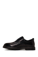 Male Black Lace-Up Thick-Soled Leather Casual Shoes | Derimod