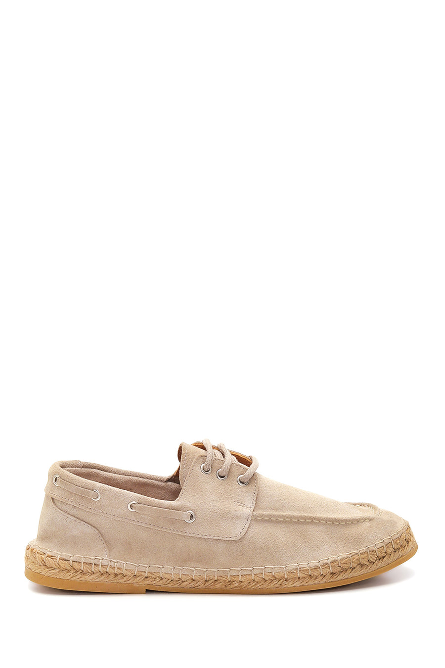 Men's Beige Suede Leather Espadrille 22SFD608010 | Derimod