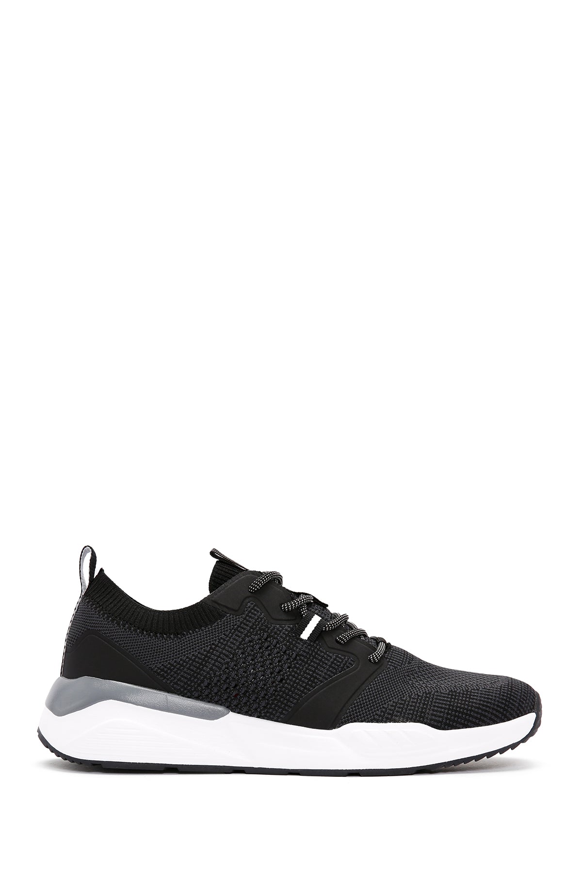 Derimod Zero Men's Black Lace-Up Thick Soled Fabric Sneaker 24SFD69536F | Derimod
