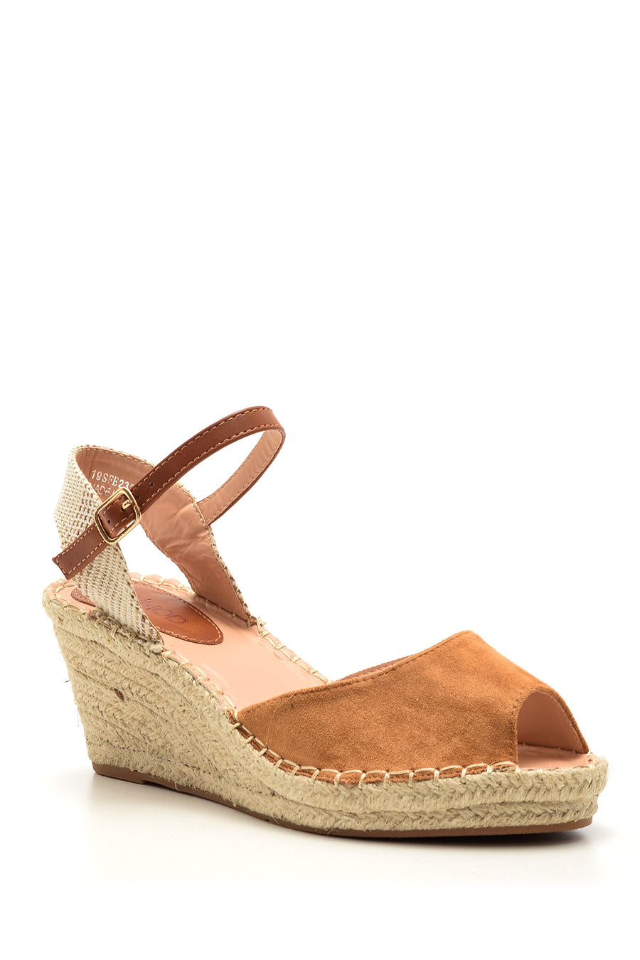 Women's Suede Wedge Heeled Espadrille Shoes