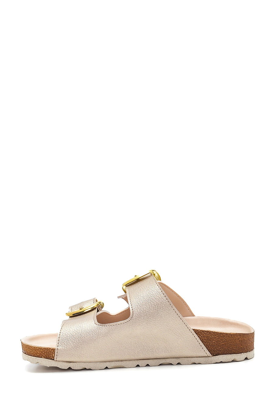 Women's Gold Buckle Slippers