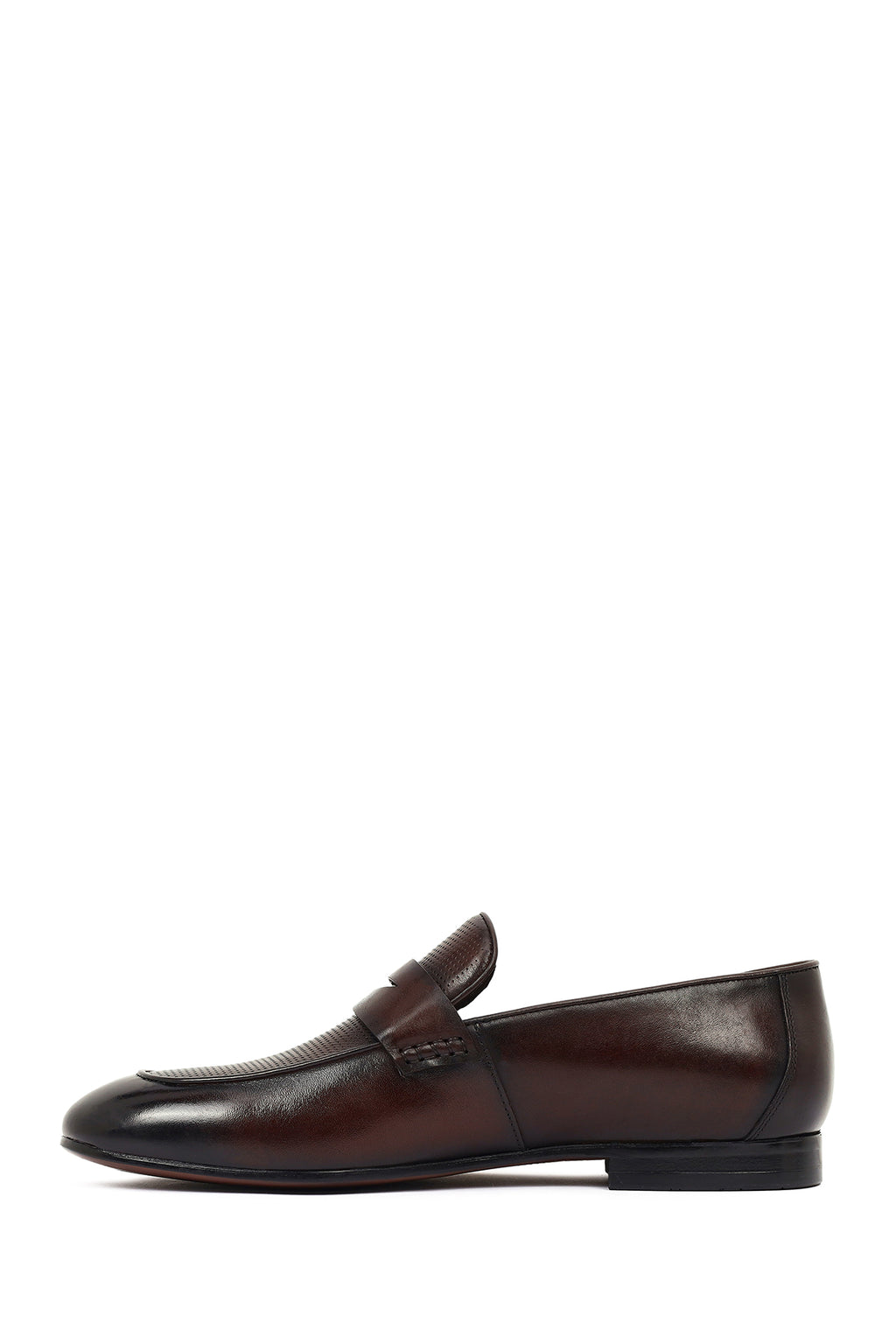 Derimod Black Erkek Kahverengi Deri Klasik Loafer