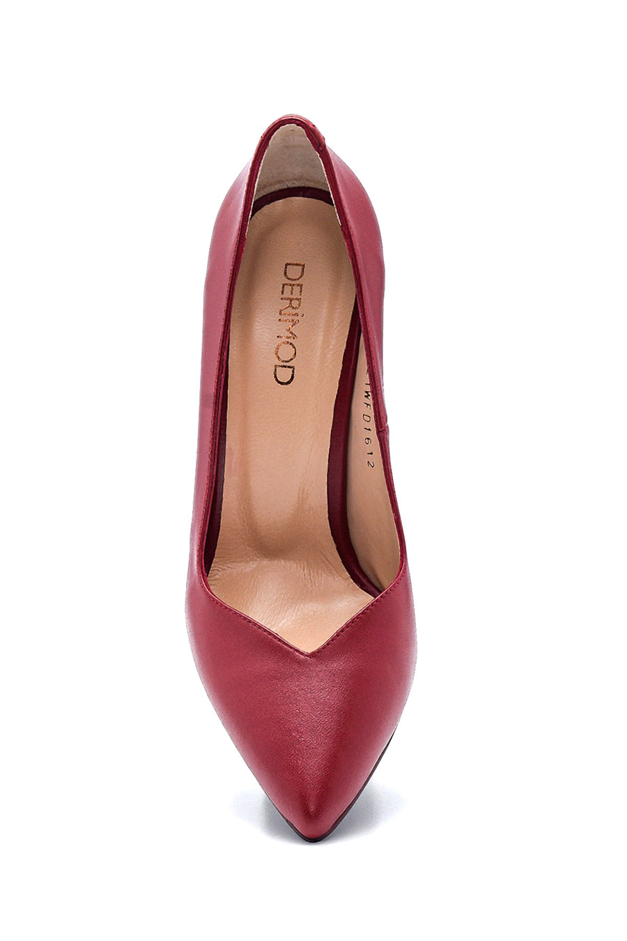Women's Dark Red Leather Stiletto