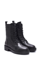 Women's Leather Zippered Boots | Derimod