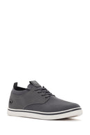 Men's Grey Lace-Up Fabric Sneakers | Derimod