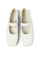 Camper Women's White Casi Myra Leather Ballerinas | Derimod