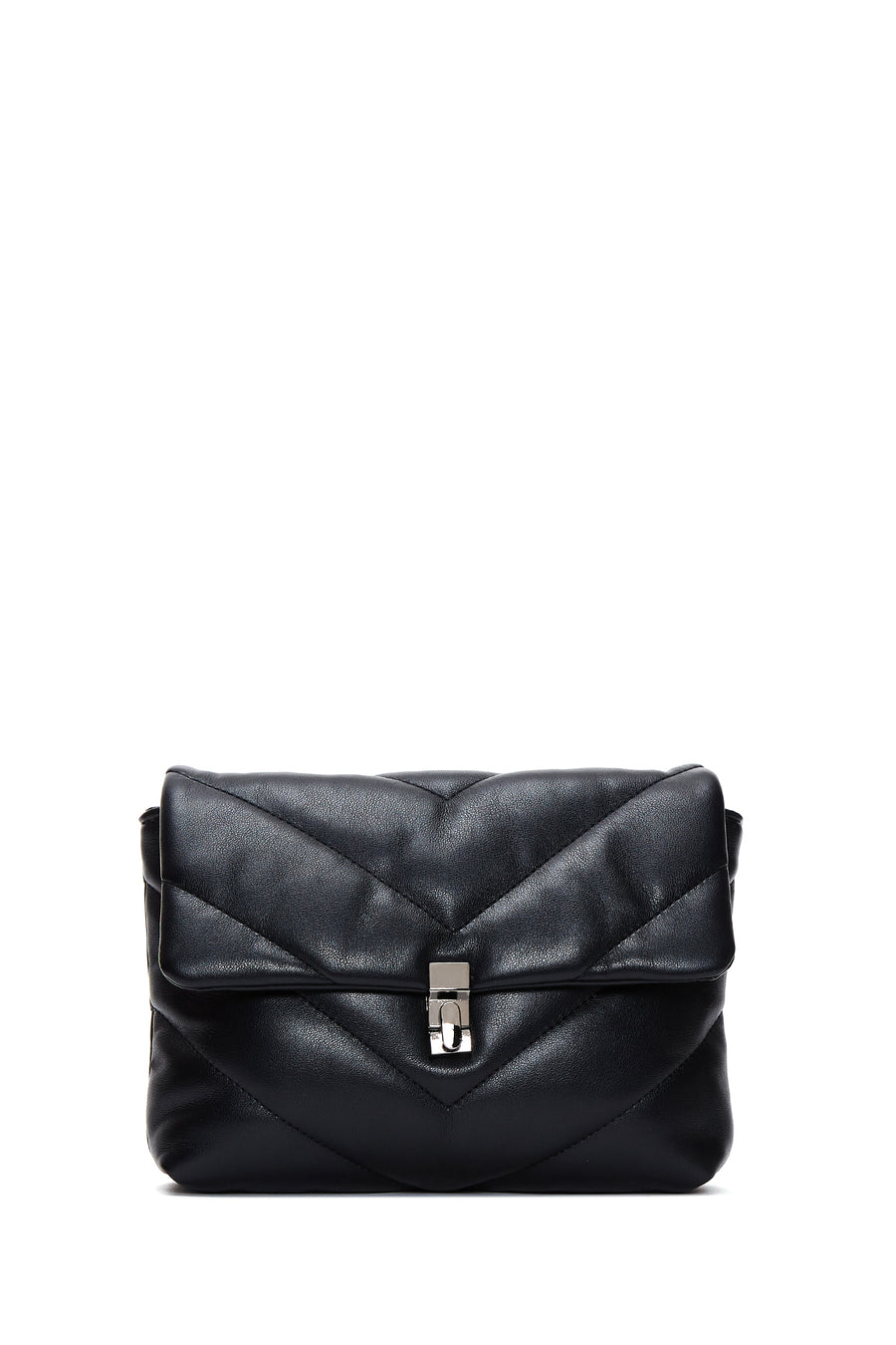 Women's Black Quilted Shoulder Bag