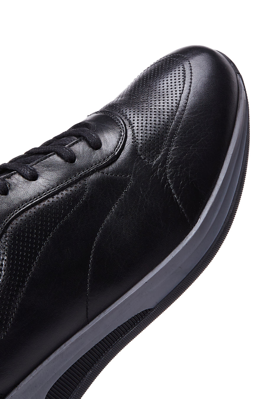 Erkek Siyah Deri Sneaker