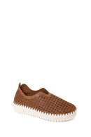 Woman Bronze Lace-Up Thick-Soled Glittery Fabric Casual Shoes | Derimod