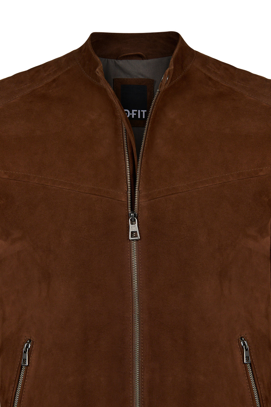 Howard Erkek Kahverengi Slim-Fit Süet Deri Ceket