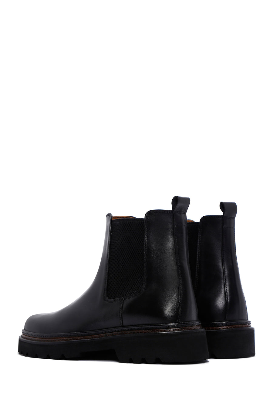 Men's Black Leather Casual Chelsea Boots