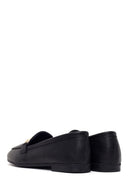 Kadın Siyah Tokalı Deri Klasik Loafer | Derimod