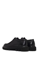 Male Black Lace-Up Thick-Soled Leather Casual Shoes | Derimod