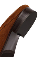 Woman Tan Suede Slipper | Derimod