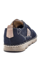 Men's Navy Blue Nubuck Leather Shoes | Derimod