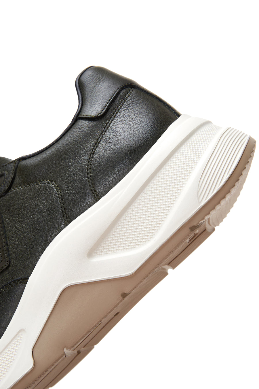 Erkek Haki Deri Sneaker
