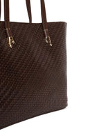Woman Brown Long-Strap Braided Shoulder Bag | Derimod