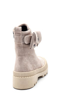 Women's Suede Leather Wallet Detailed Boots | Derimod