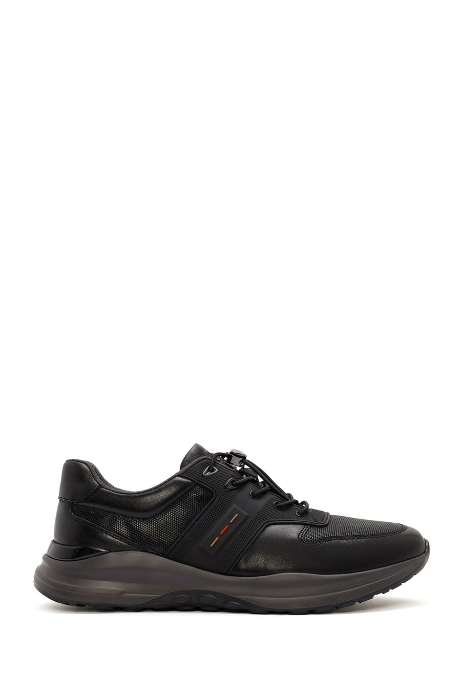 Men's Black Lace-up Leather Sneaker 24WFD693214 | Derimod