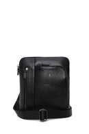 Male Black Leather Crossbody Bag | Derimod