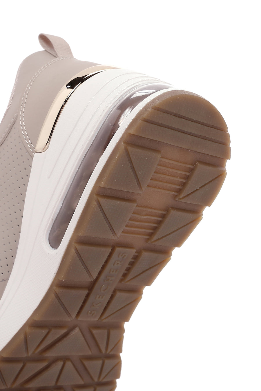 Skechers Women's Beige Million Air-Hotter Air Thick Soled Wedge Heeled Sneaker