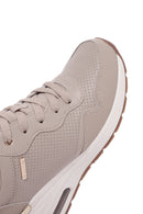 Skechers Women's Beige Million Air-Hotter Air Thick Soled Wedge Heeled Sneaker | Derimod
