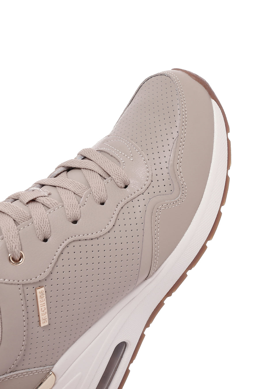 Skechers Women's Beige Million Air-Hotter Air Thick Soled Wedge Heeled Sneaker