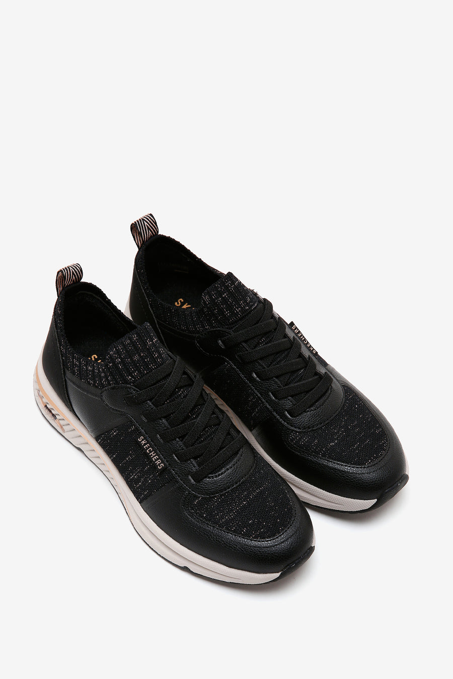 Skechers Kadın Siyah Arch Fit S-Miles-Miglio Marca Sneaker