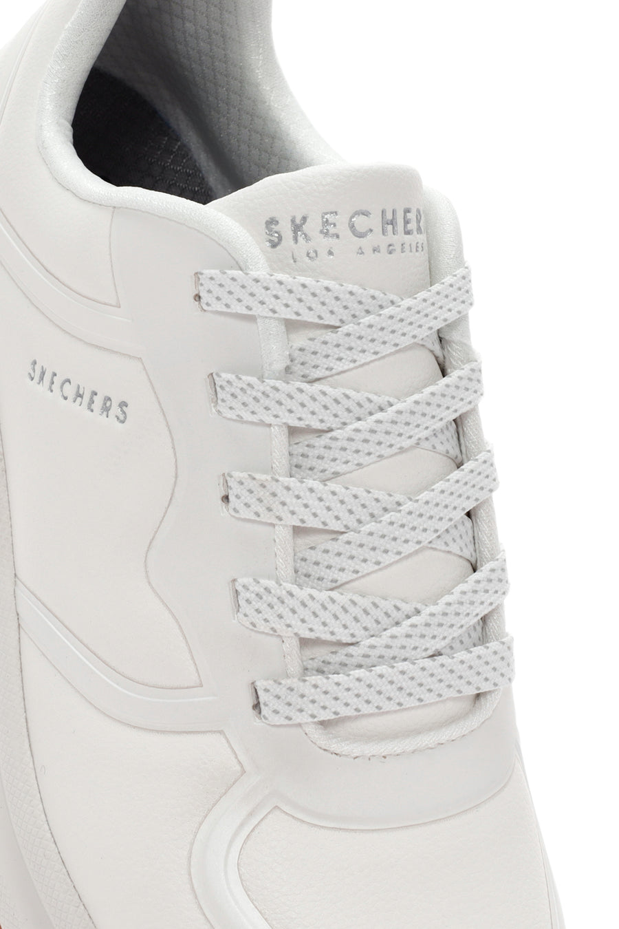 Skechers Women's White Arch Fit S-Miles Lace-up Sneaker