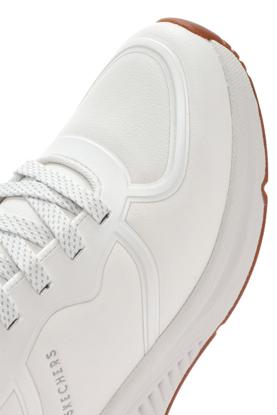 Skechers Women's White Arch Fit S-Miles Lace-up Sneaker