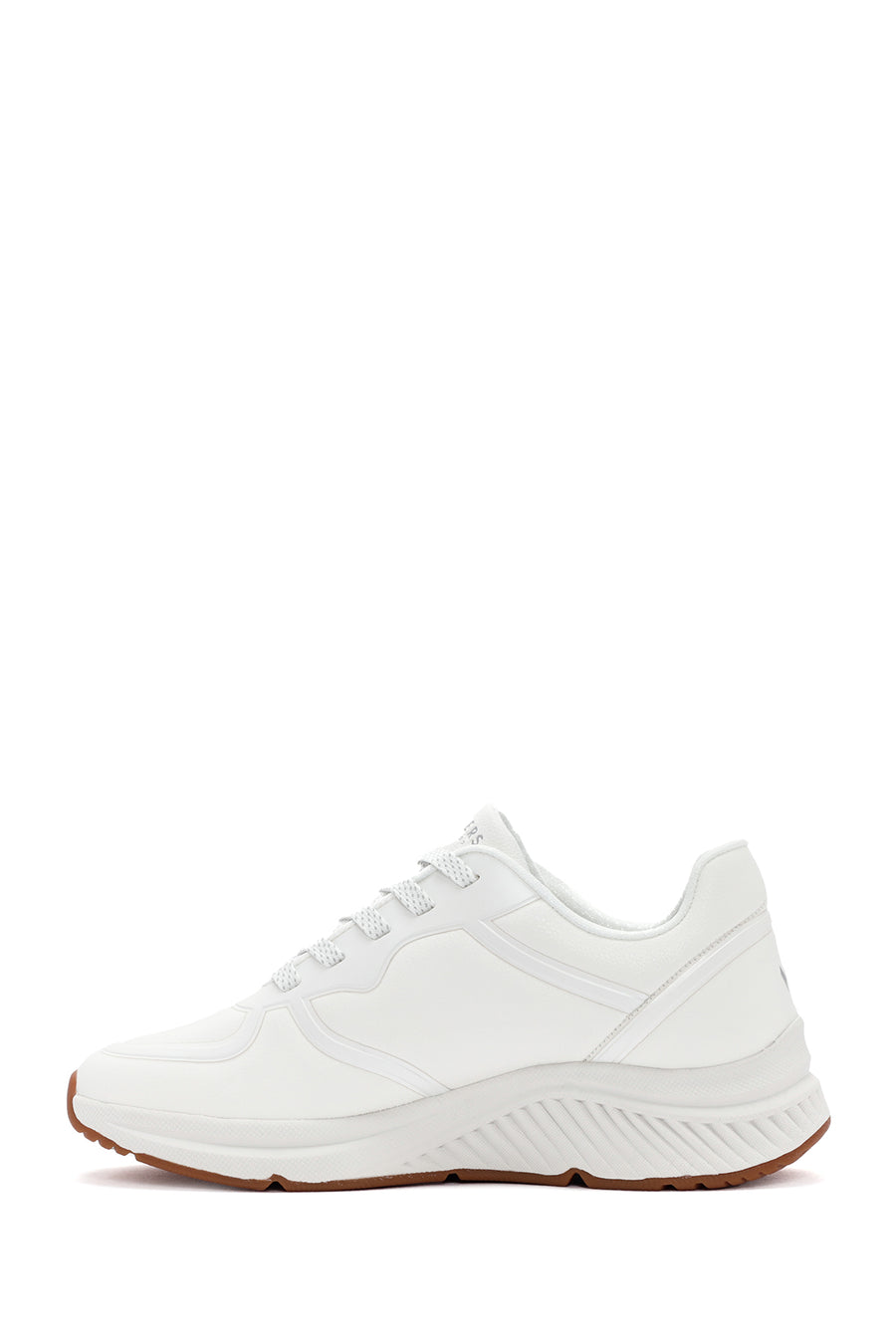 Skechers Women's White Arch Fit S-Miles Lace-up Sneaker