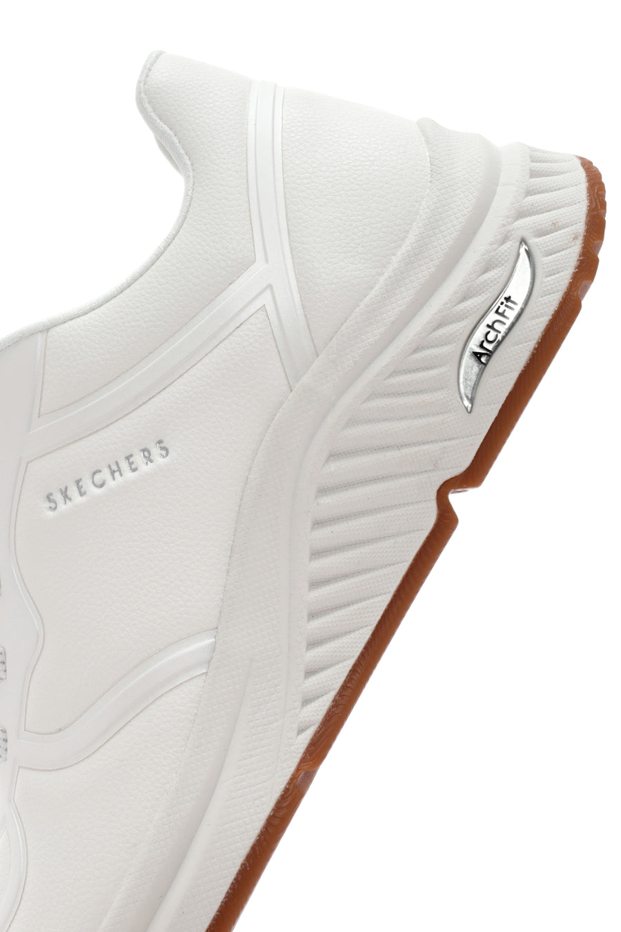 Skechers Women's White Arch Fit S-Miles Lace-up Sneaker