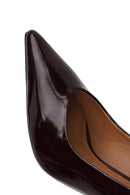 Kadın Bordo İnce Topuklu Rugan Deri Stiletto | Derimod
