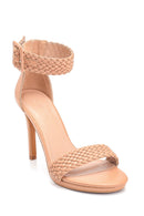 Women's Knitted Detailed Heeled Sandals | Derimod