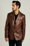 Belmondo Men's Leather Jacket | Derimod