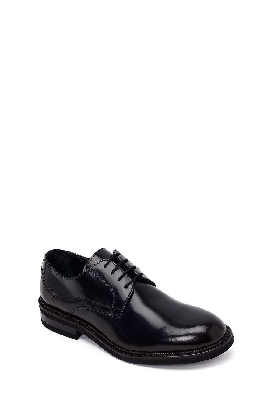 Male Black Lace-up Leather Casual Shoes