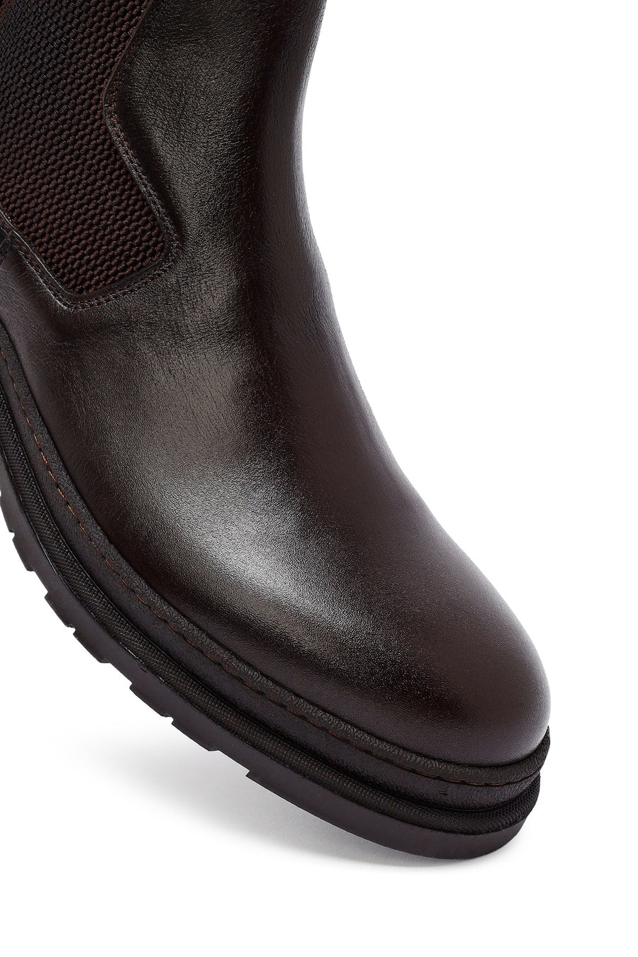 Male Brown Leather Chelsea Boots