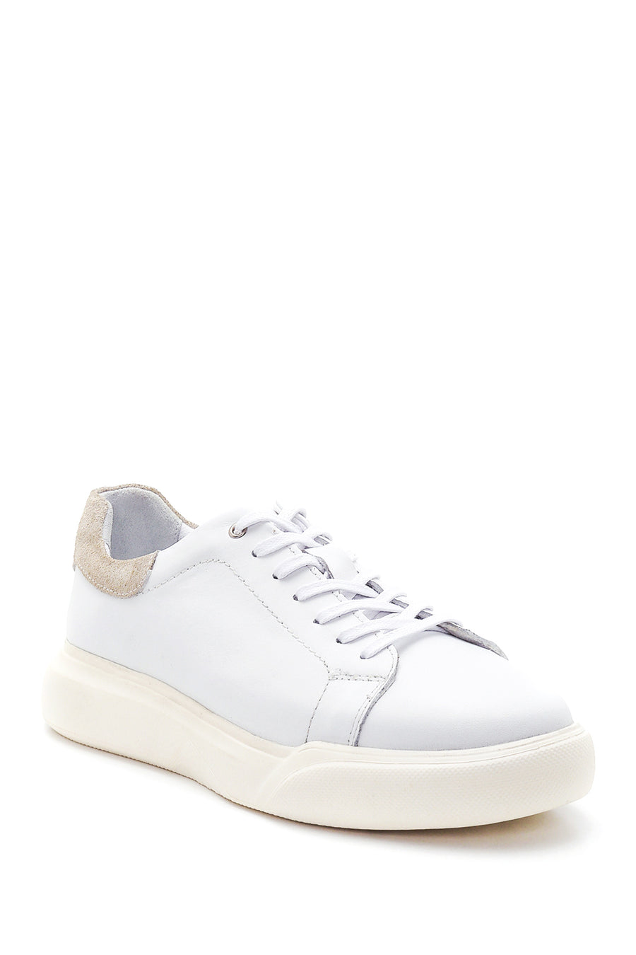 Men's White Leather Sneaker