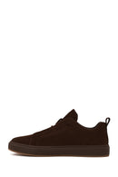 Male Brown Thick-Soled Suede Leather Sneaker | Derimod
