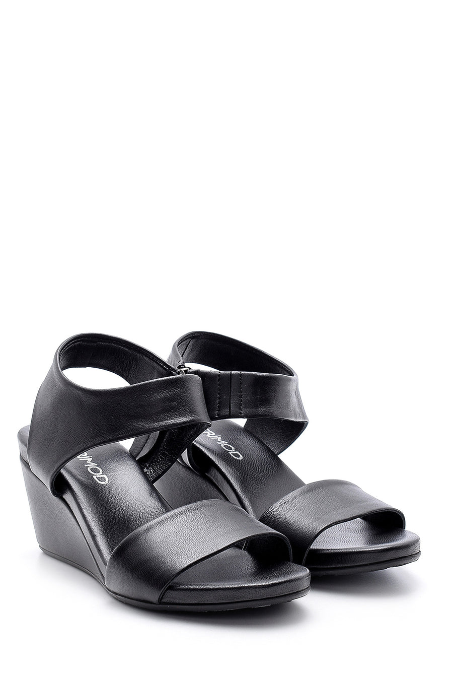 Women's Leather Wedge Heeled Sandals