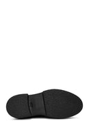 Male Black Lace-Up Thick-Soled Leather Casual Shoes | Derimod