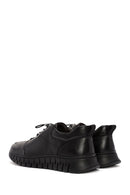 Men's Black Lace-Up Leather Casual Sneaker | Derimod