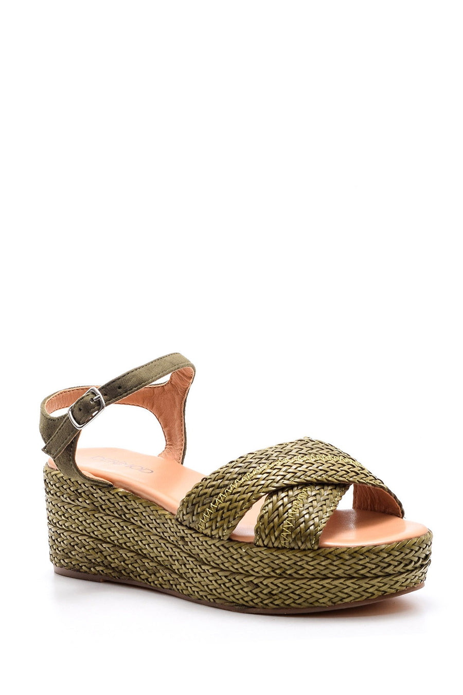 Women's Wedge Heeled Straw Sandals